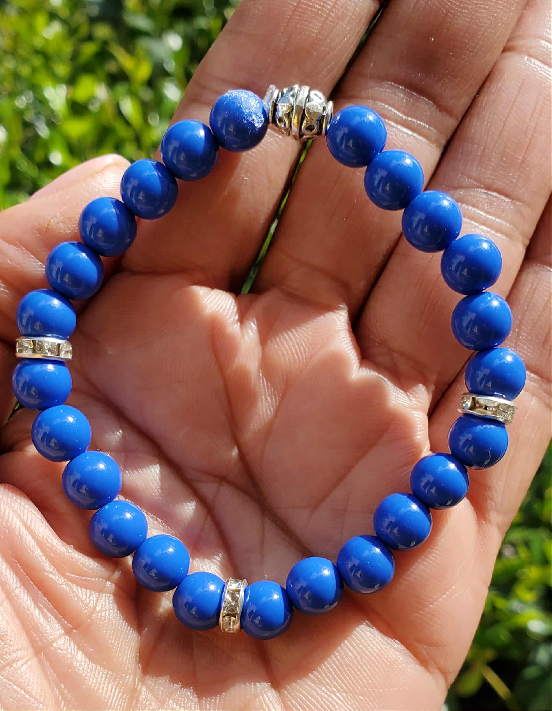 Royal Blue Beaded Bracelet