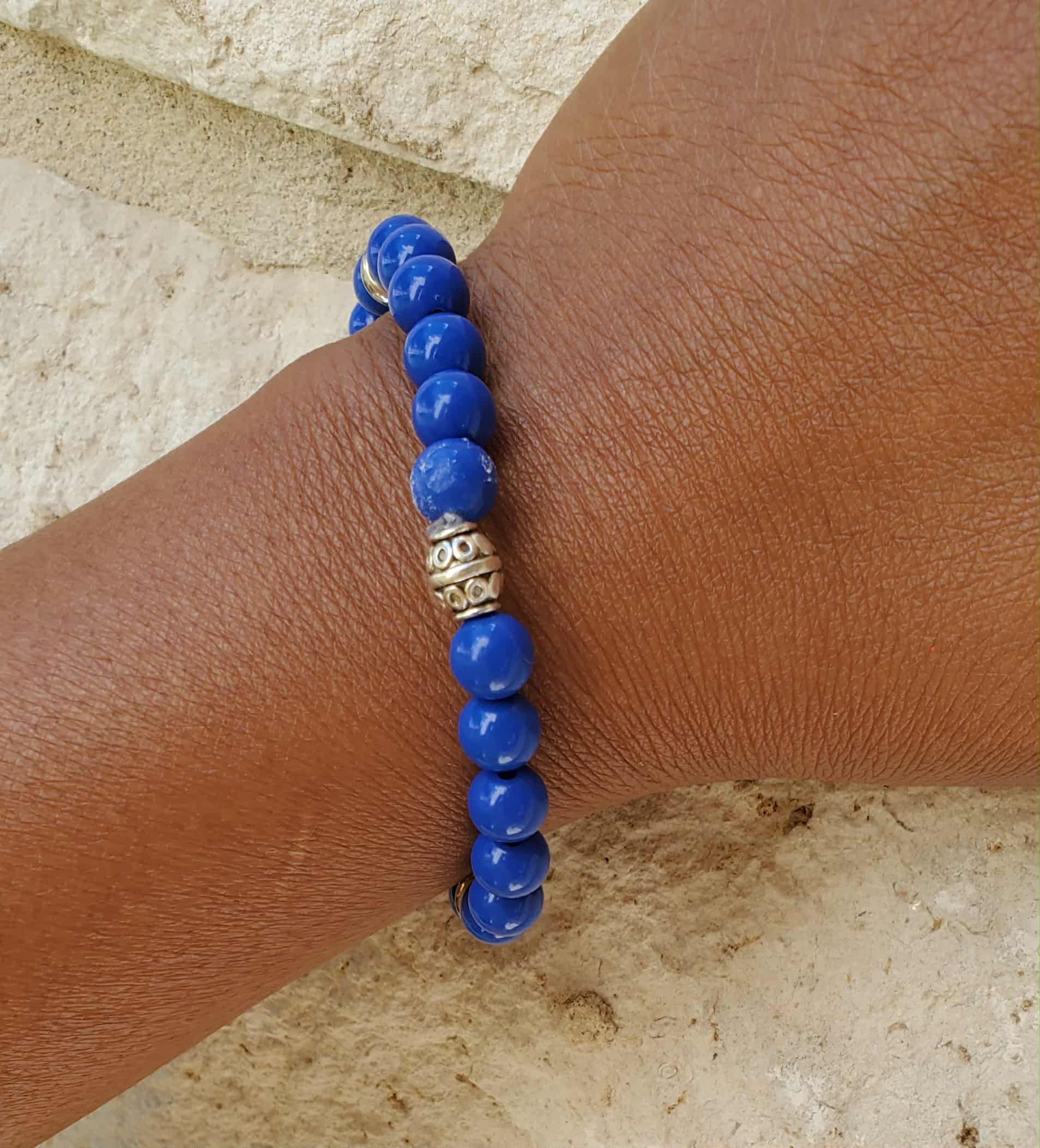 Royal Blue Beaded Bracelet
