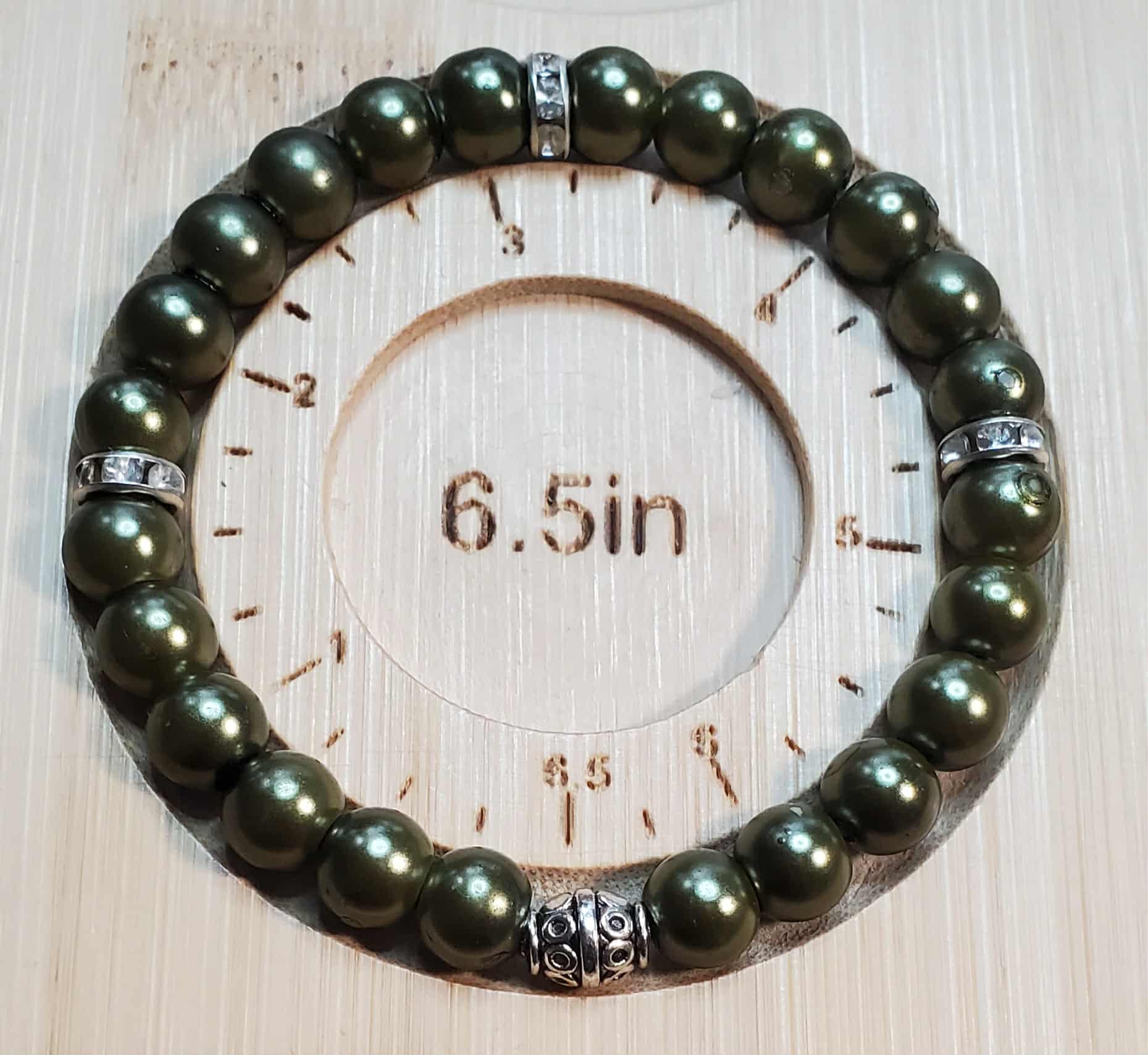 Limited Edition Olive Green Pearl Bracelet