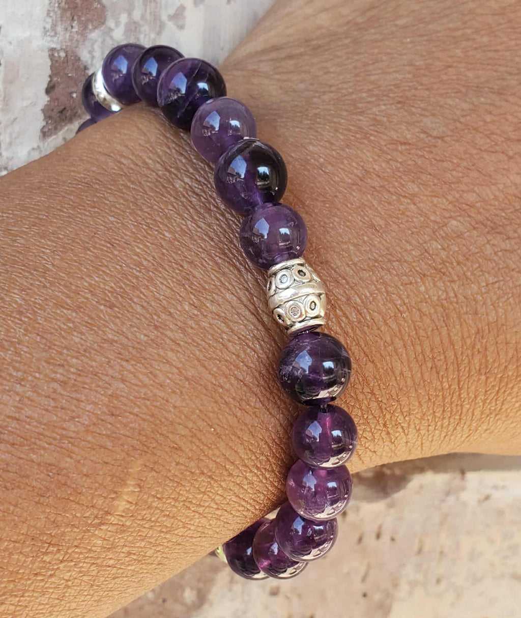 Amethyst / Purple Natural Stone Bracelet