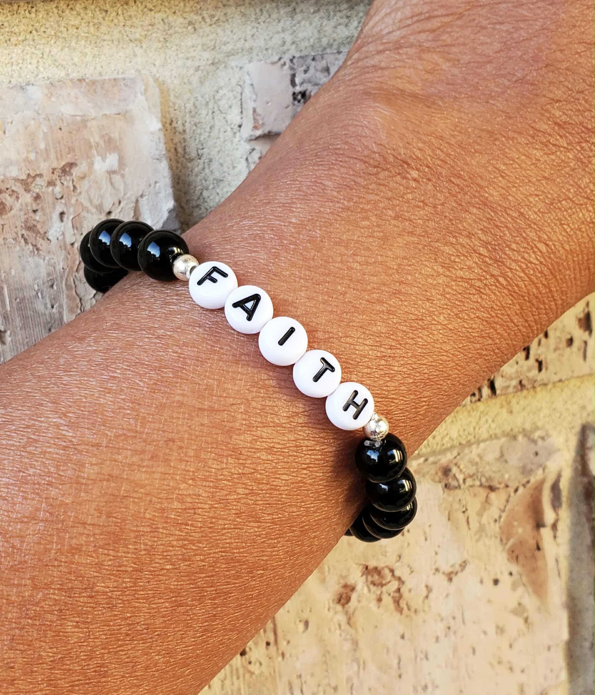 Black FAITH Glow Bracelet – 6.5" (Ladies/Teen)