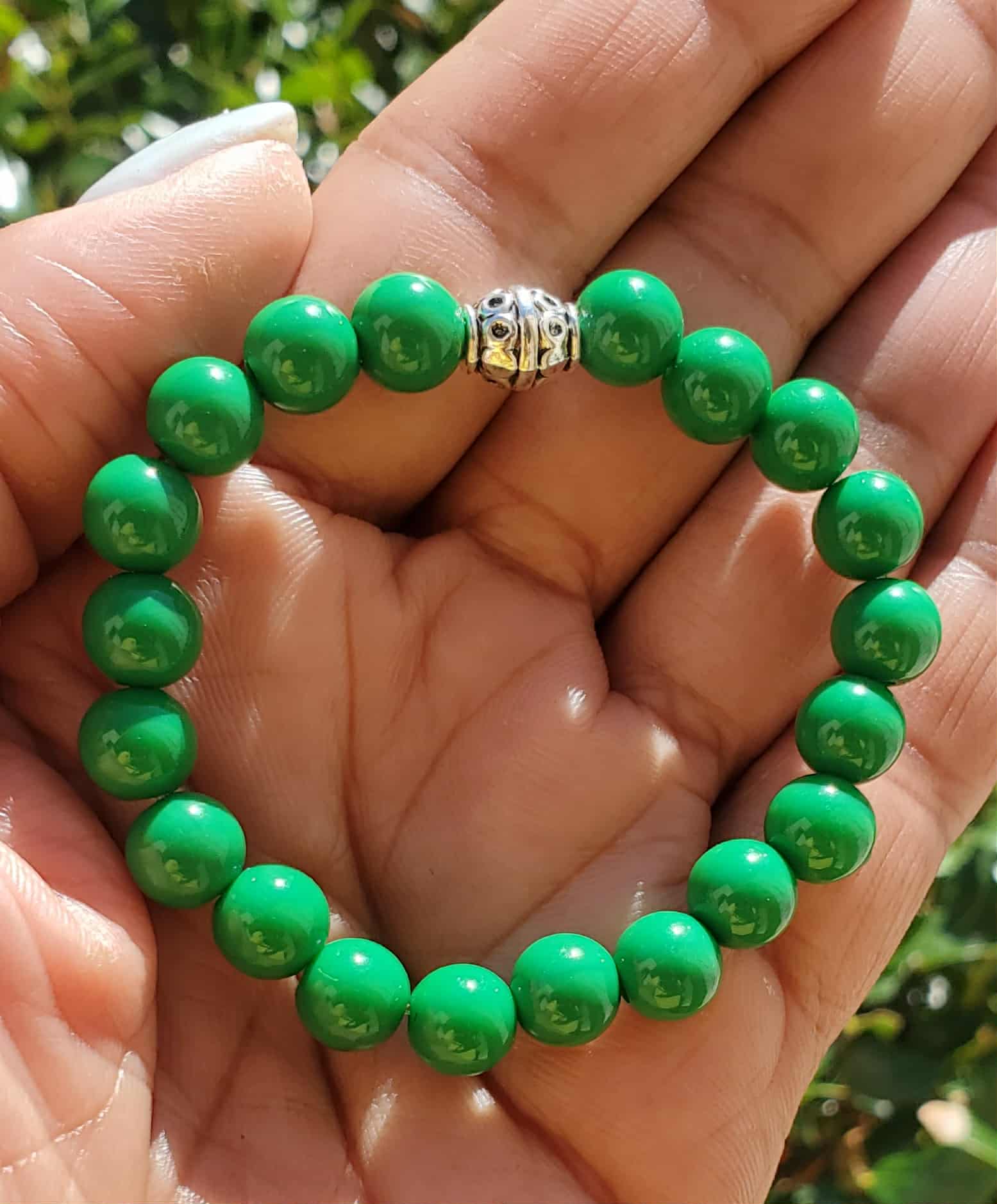 Tiny Treasure Green Beaded Bracelet 💚