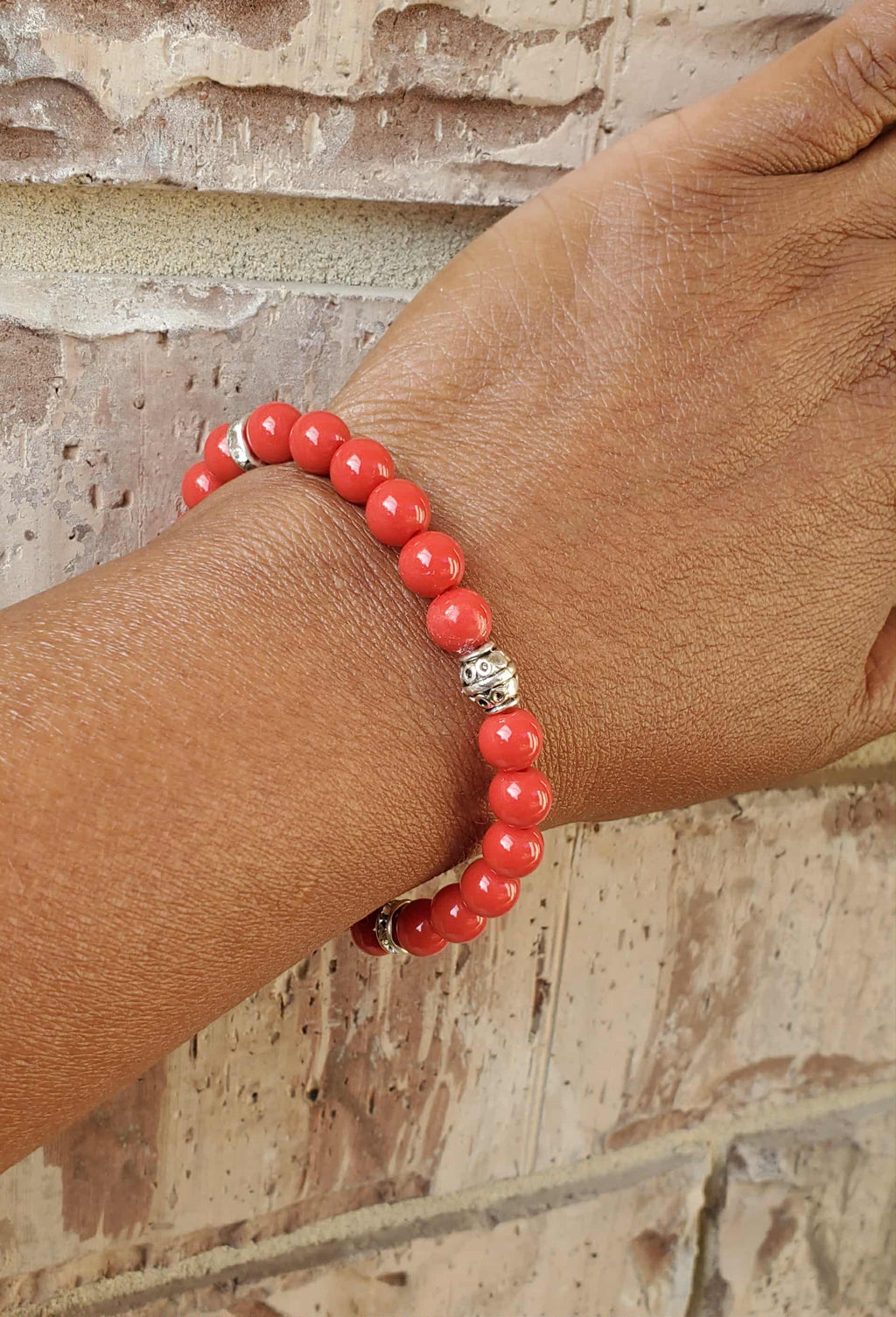 Self- Expression Red Beaded Bracelet
