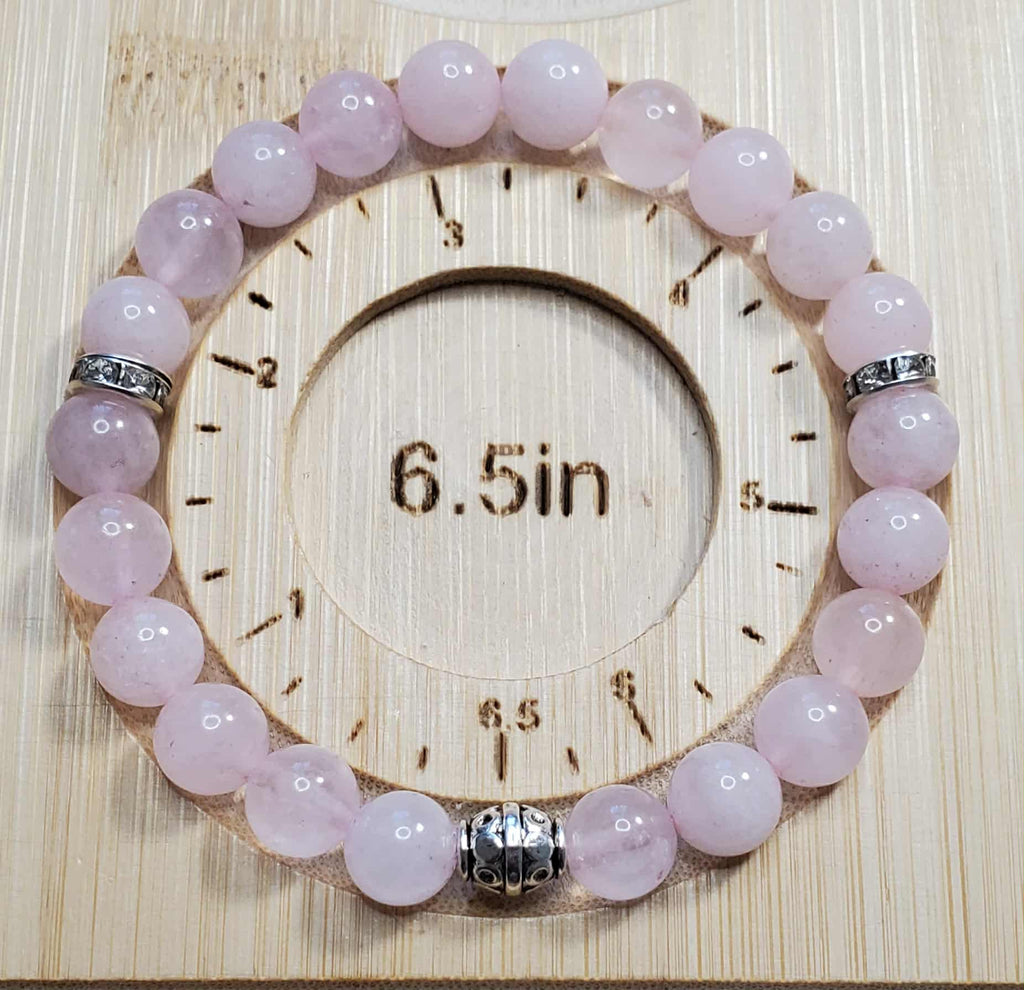 Natural Stone Rose / Pink Quartz Bracelet