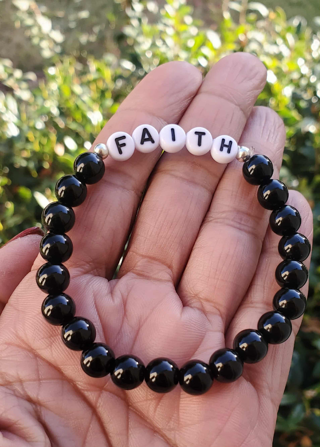 Black FAITH Glow Bracelet – 6.5" (Ladies/Teen)