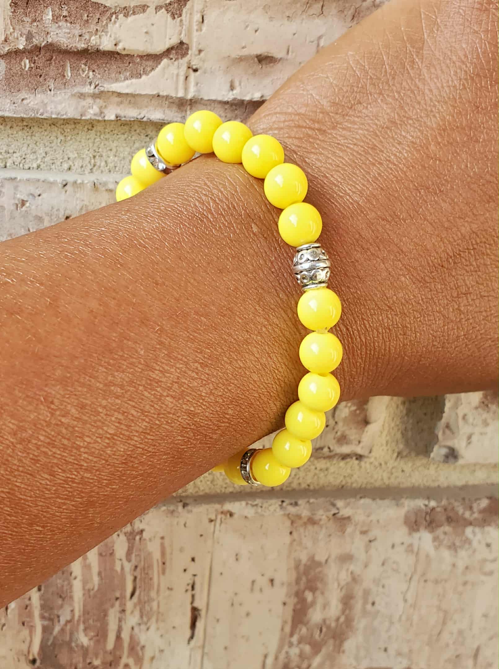 Banana Yellow Beaded Bracelet