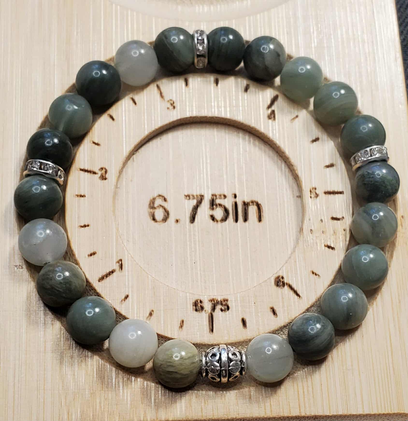 Green Grass Agate & Taiwan Green Jade Bracelet