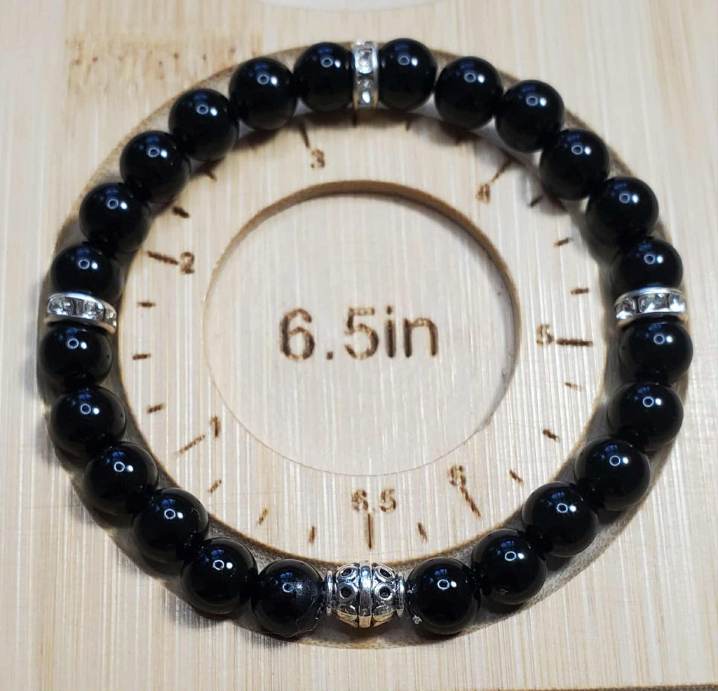 Blackout Beauty - Black Beaded Bracelet