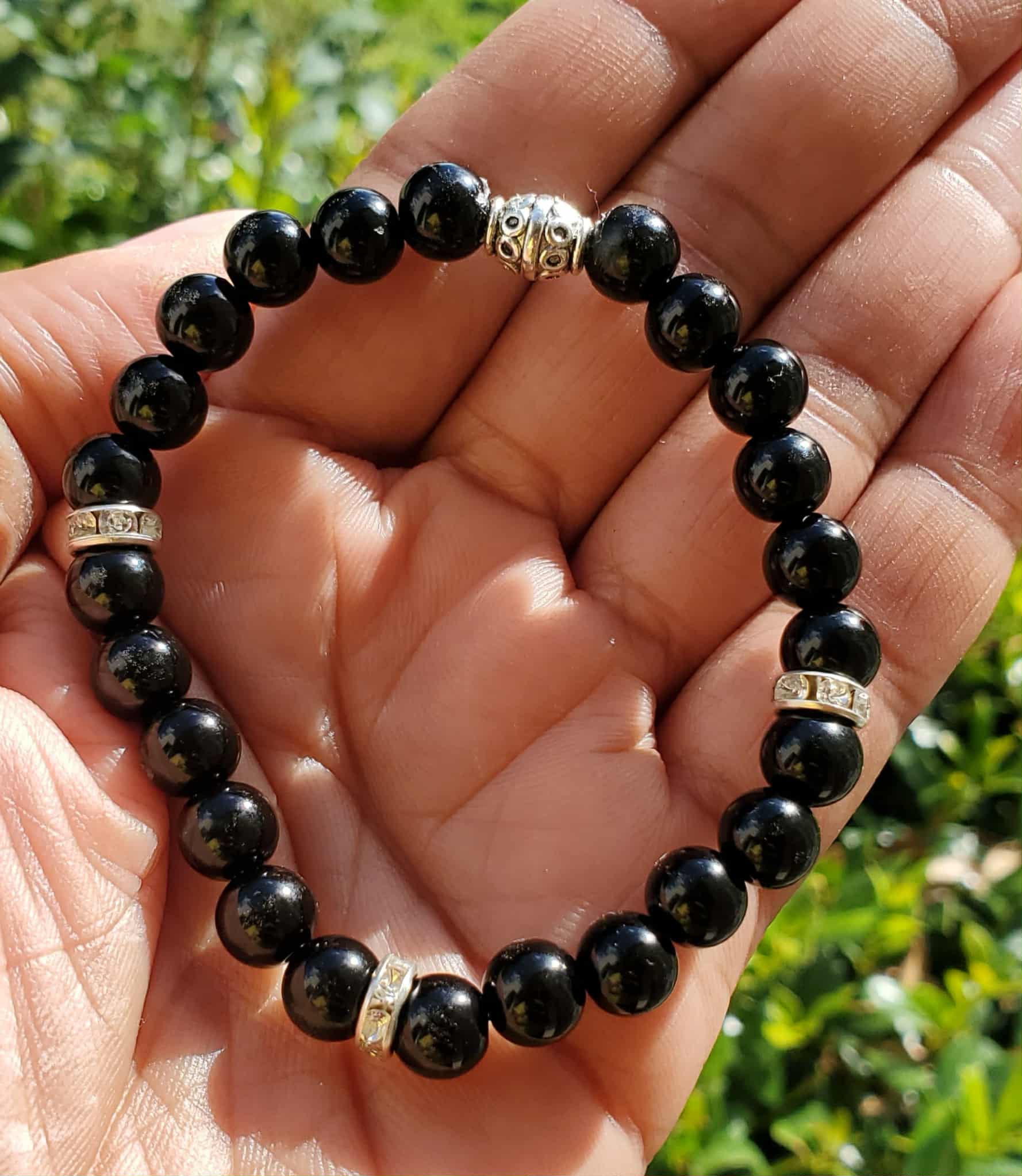 Blackout Beauty - Black Beaded Bracelet